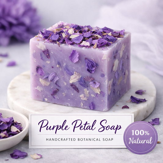 Purple petal soap
